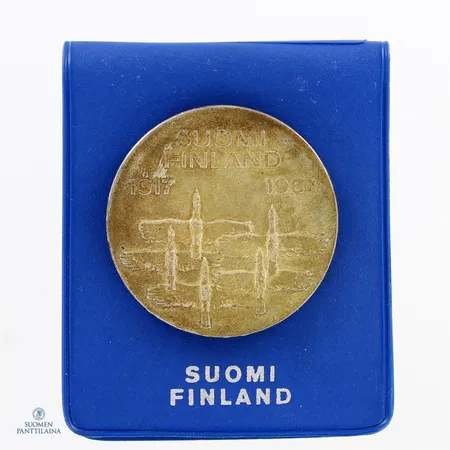 Hopeinen juhlaraha, Suomi 1917-1967, 10 mk, 900,   Paino: 24 g