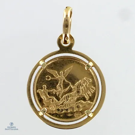Horoskooppi-riipus, korkeus 28mm, 585,  Paino: 3,3 g