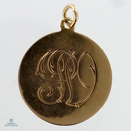 Riipus, kaiverrettu, korkeus 26mm, 585,  Paino: 1,8 g