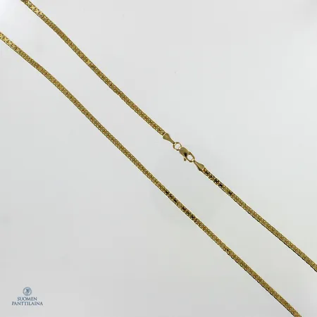 Kaulakoru, pituus 48.5cm, käytön jälkiä, 585,  Paino: 7,6 g