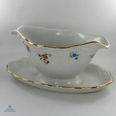 Kastikekulho Arabia, Malli FG, vuosi 1961, leveys 20cm, lasite osittain kulunut