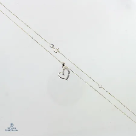 Kivikaulakoru, riipuksen korkeus 20mm, ketjun pituus 39,5-45cm, 925br,  Paino: 2,5 g