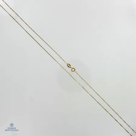 Venetsia-kaulaketju, käytön jälkiä, pituus 49,5cm, 585, Paino: 1,4 g