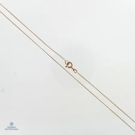 Panssarikaulaketju, lukon jousi löystynyt, pituus 46cm, 585,  Paino: 1,3 g
