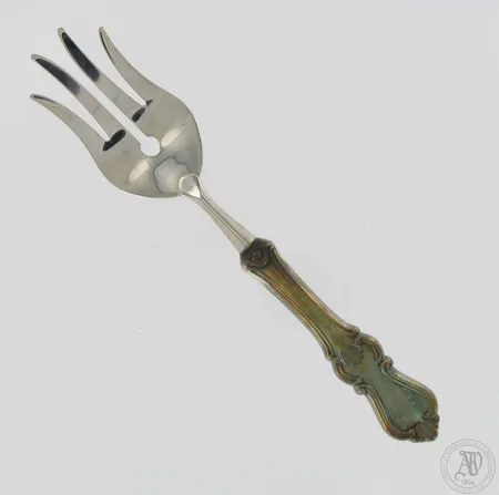 Kakkuhaarukka, Romantiikka, pituus 210mm, kaiverrettu, 830br,  Paino: 58,7 g