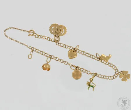 Bismarck-ranneketju maskoteilla, ketjun pituus 185mm, 585,  Paino: 7,7 g