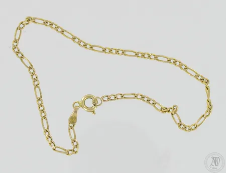 Figaro-ranneketju, pituus 195mm, leveys 2mm, 585,  Paino: 1,1 g