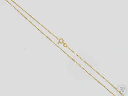 Panssarikaulaketju, pituus 38, leveys 1mm, 585,  Paino: 2,4 g