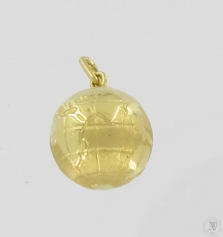 Maapallo-riipus, Ø 13mm, 585,  Paino: 1,9 g