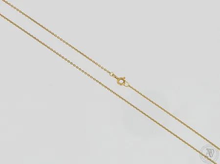 Ankkurikaulaketju, pituus 43,5cm, leveys 1mm, 585,  Paino: 2,4 g