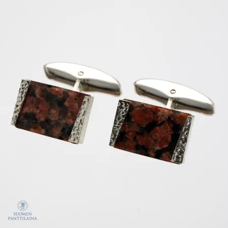 Kivikalvosinnapit, mitat 16x11mm, 925br, Paino: 8,4 g