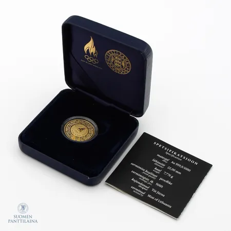 Kultaraha, 100 krooni, 2004, Olympic Games, 999, Paino: 7,7 g