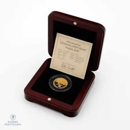 Kultaraha, 50 ruplaa, Yleisurheilun MM-kilpailut Helsinki 2005, 999, Paino: 7,9 g