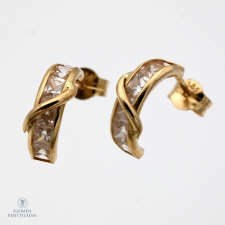 Kivikorvakorut, korkeus 10mm, 585br,  Paino: 0,8 g