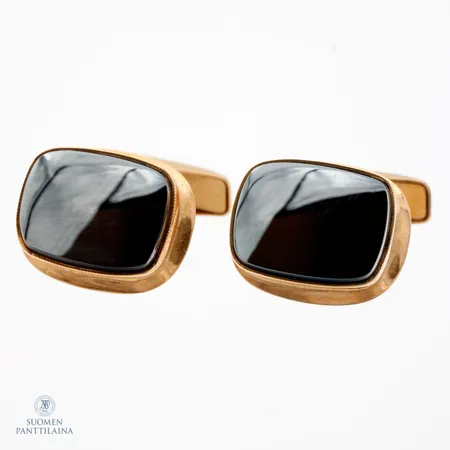 Hematiitti kalvosinnapit, mitat 15x18mm, 585br,  Paino: 9,8 g