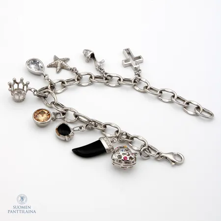 Rannekoru riipuksilla, Thomas Sabo, pituus 200mm, 925br,  Paino: 30,9 g