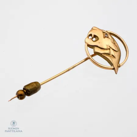 Rintaneula timantilla 1xn.0.01ct, Ø 17mm, 585,  Paino: 5 g
