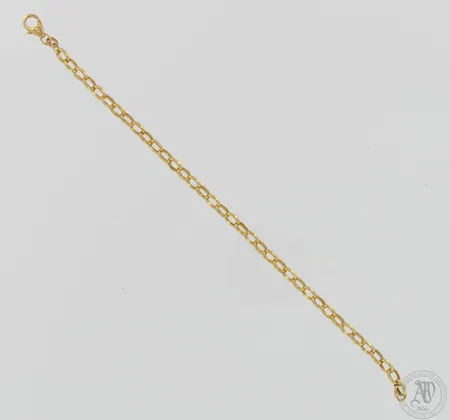 Ankkuri-ranneketju, pituus 190mm, leveys 4mm, pientä käytön jälkeä, 585, Paino: 2,7 g