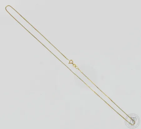 Venetsia-kaulaketju, pituus 42cm, leveys 1mm, 585,  Paino: 3 g