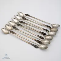 12 lusikkaa, pituus 197mm, thailand sterling,  Paino: 244,7 g