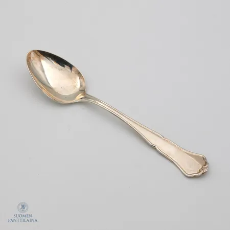 Kahvilusikka, kaiverrettu, Chippendale, pituus 117mm, 830, Paino: 11,9 g