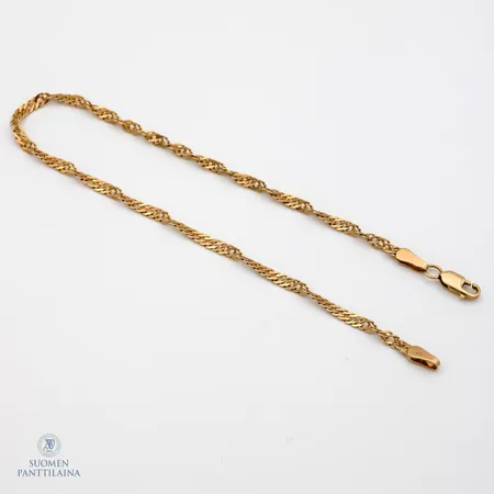 Ranneketju, pituus 195mm, leveys 2mm, 585,  Paino: 1,7 g