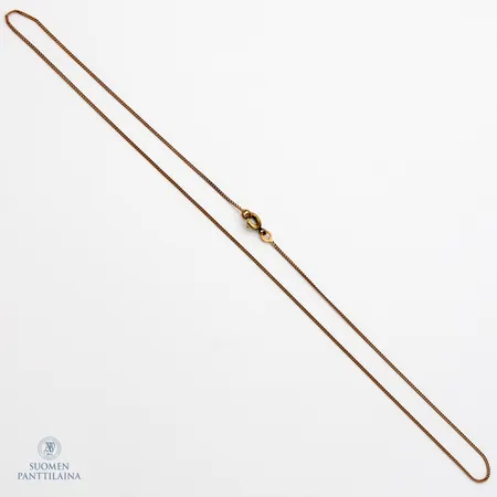 Panssarikaulaketju, lukko metallia, pituus 42cm, 585br,  Paino: 1,7 g