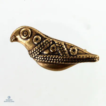Rintaneula, Kalevala Koru, Hattulan lintu, leveys 31mm, pronssi