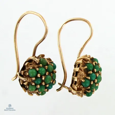 Kivikorvakorut, korkeus 23mm, 585br,  Paino: 5,6 g