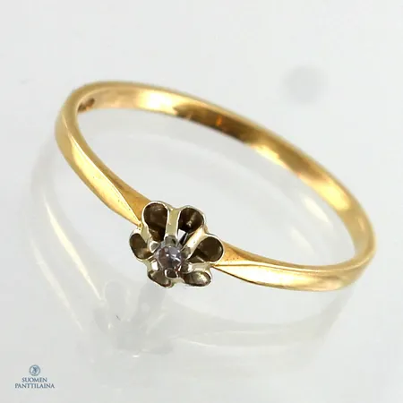 Timanttisormus 1xn0.005ct, koko 17¼, 