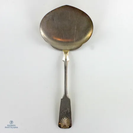 Tarjoiluotin, Muska, kaiverrettu, pituus 170mm, 813,  Paino: 39 g