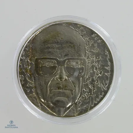 Juhlaraha, Urho Kekkonen 1975, nimellisarvo 10 mk, 500,  Paino: 23,8 g