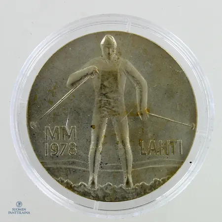 Juhlaraha, Lahti MM 1978, nimellisarvo 25mk, 500,  Paino: 26,5 g