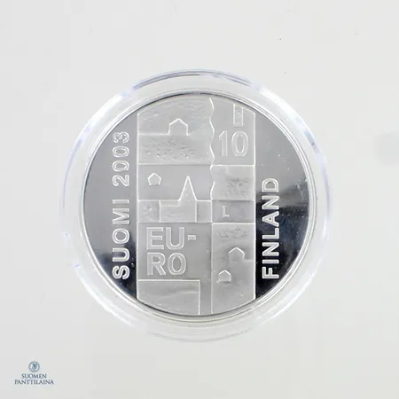 Juhlaraha, Puolesta maan, Anders Chydenius, Suomi 2003, nimellisarvo 10 Euroa, Paino: 27 g