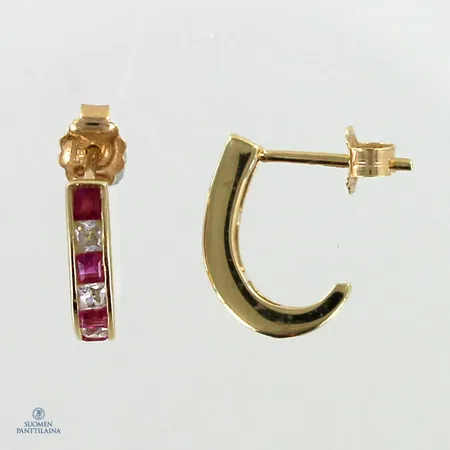 Kivikorvakorut, korkeus 11mm, 585br,  Paino: 1,1 g