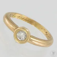 Timanttisormus 1xn.0.15ct, koko 16, kaiverrettu, 750,  Paino: 3,1 g