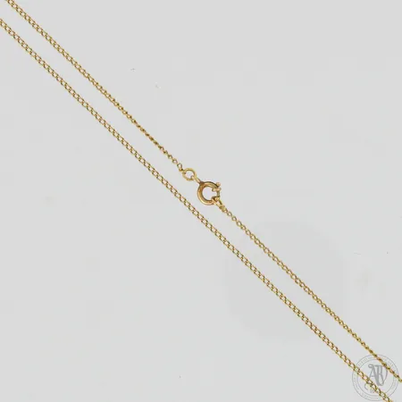 Panssarikaulaketju, pituus 46cm, leveys 1mm, 585,  Paino: 2,6 g