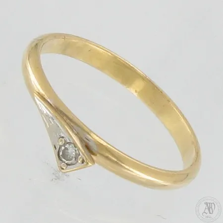 Timanttisormus 1xn.0.04ct, koko 16¾, 585, Paino: 1,7 g