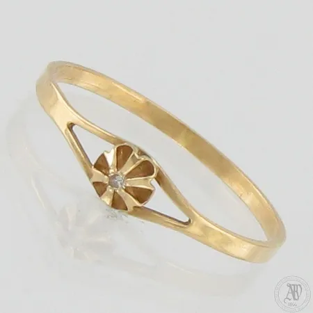 Timanttisormus 1xn.0.005ct, koko 17, 585,  Paino: 0,6 g