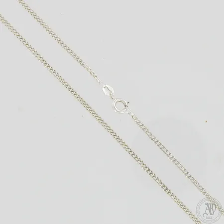 Panssarikaulaketju, pituus 45cm, leveys 2mm, 925,  Paino: 4,9 g