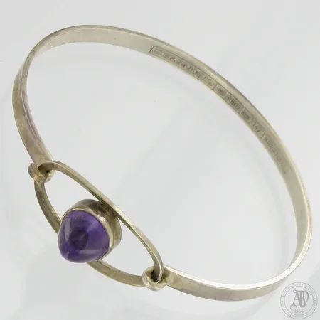 Kivirannerengas, E. Granit & Co, valmistettu 1965, Helsinki, 925br,  Paino: 10,7 g