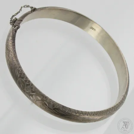 Rannerengas, Ø 60mm, leveys 9mm, 925,  Paino: 11,6 g