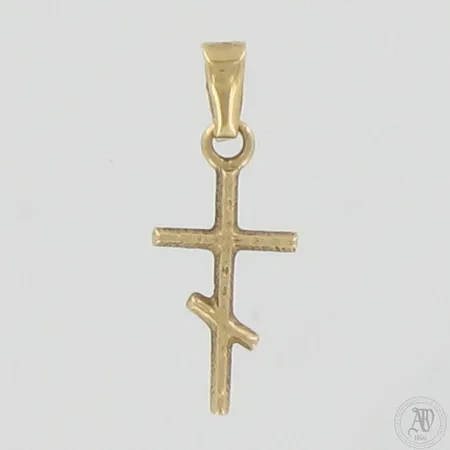 Risti-riipus, korkeus 20mm, leveys 8mm, 585,  Paino: 0,2 g