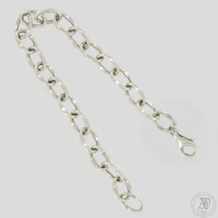 Panssariranneketju, pituus 200mm, leveys 8mm, 925, Paino: 12,2 g