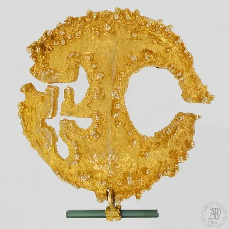 Rintakoru, Inkojen aurinko, Björn Weckström, Lapponia, valmistettu 1970, 585br,  Paino: 19,2 g