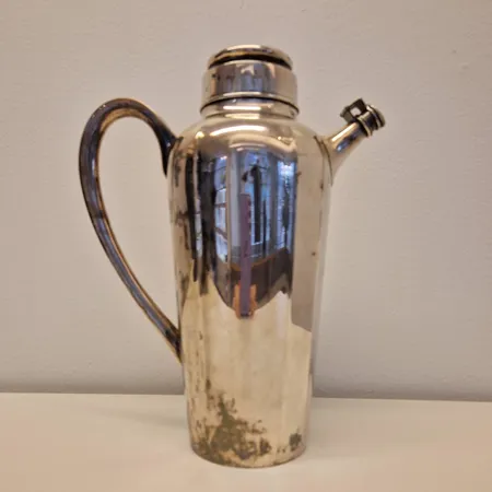 Coctail-sekoitin, korkeus 25cm, Ø 75-100mm, käytöstä aiheutunutta kulumaa, sterling,   Paino: 873,7 g