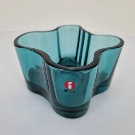 Kynttilälyhty Iittala, Aalto, korkeus 50mm, Ø 100mm, turkoosi. 