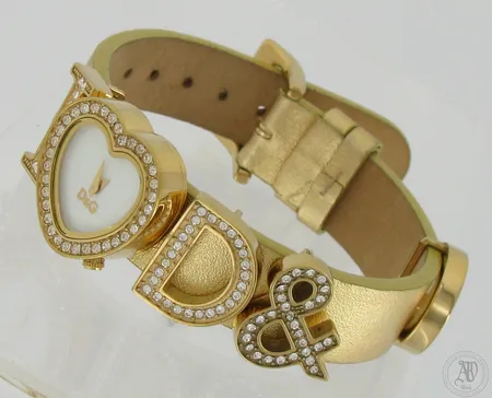 Teräsrannekello Dolce&Gabbana nahkarannekkeella, quartz, ei patteria, pituus 135-185mm, Ø 20mm. 