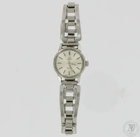 Teräsrannekello Omega Geneve, mekaaninen, koneisto 635, 36090961 / 535.0025, Ø 22mm, pituus 170mm, pientä käytöstä aiheutunutta kulumaa. 