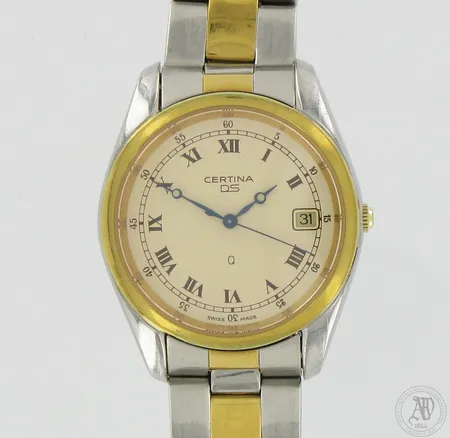 Teräsrannekello Certina DS, quartz, Ø 35mm, pituus 180mm, ei patteria, pientä käytöstä aiheutunutta kulumaa. 
